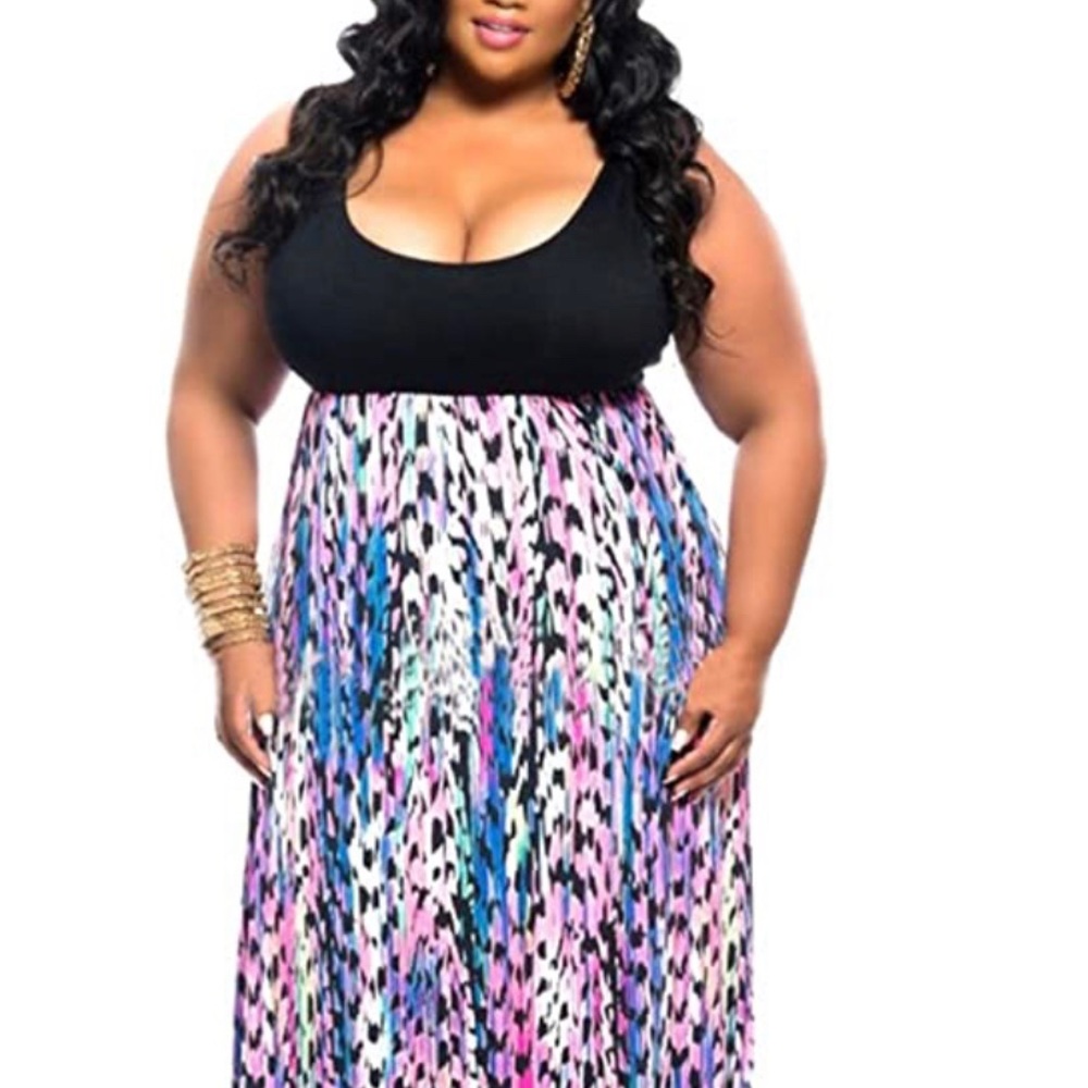 Chevron print maxi dress